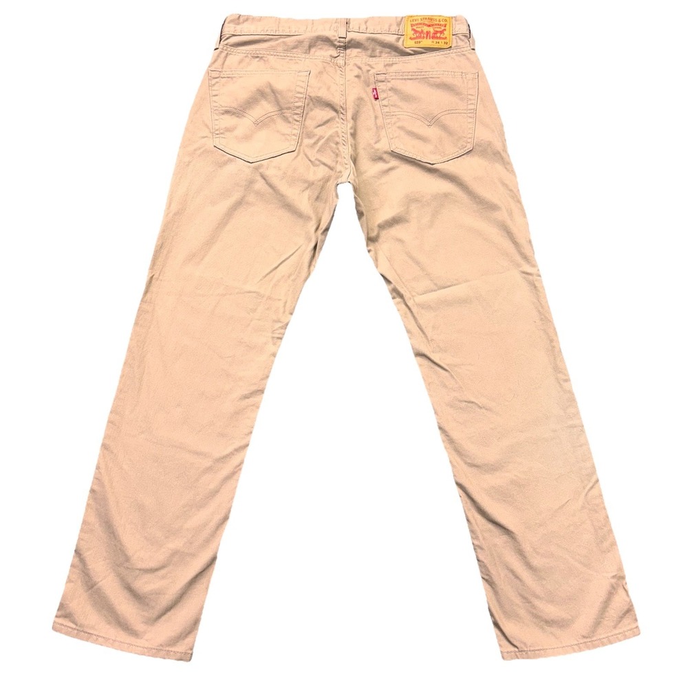Levi's 559 Jeans Mens 33x32  Straight‎ Leg Beige Denim Streetwear Red Tab Work